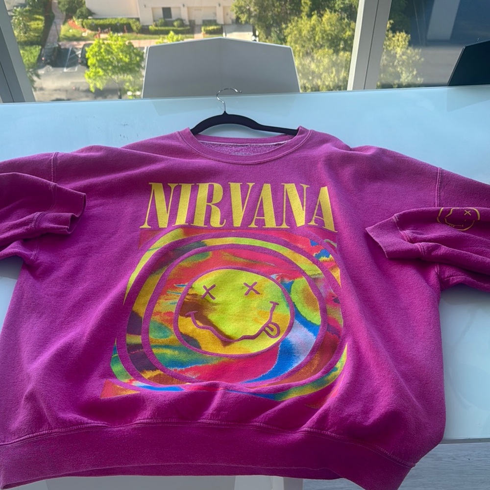 Nirvana Pink Graphic Sweatshirt